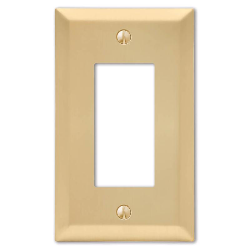 AMERELLE - Amerelle Century Satin Brass 1 gang Stamped Steel Decorator Wall Plate 1 pk