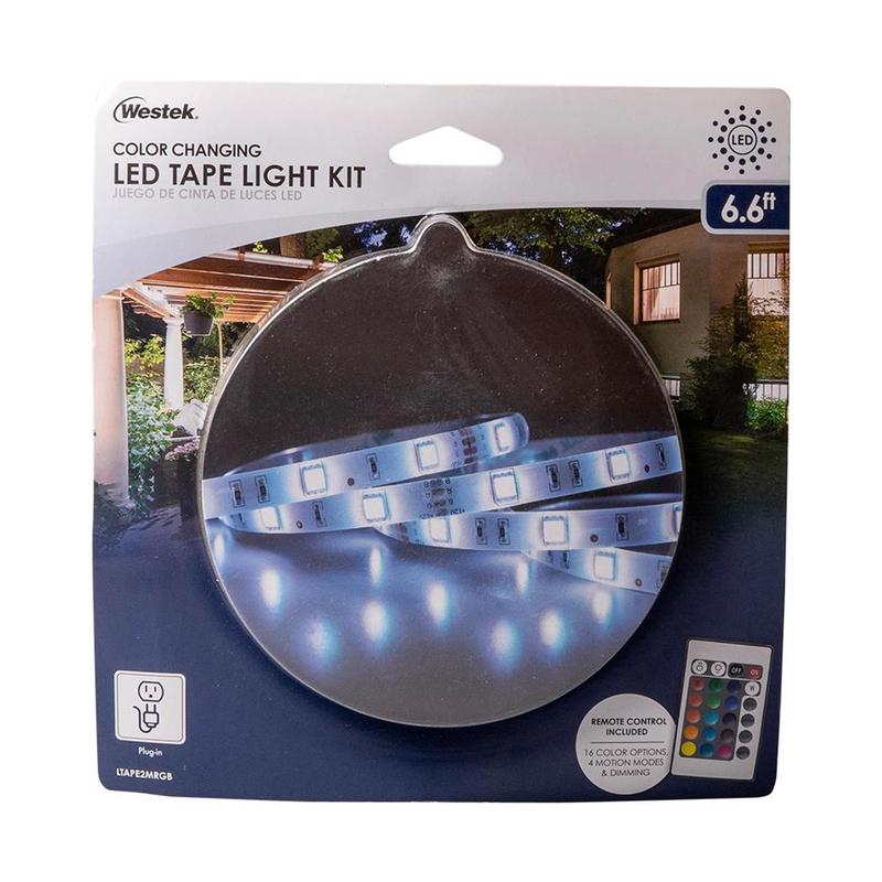 WESTEK - Westek 6.6 ft. L Color Changing Plug-In LED Tape Light Kit 1 pk