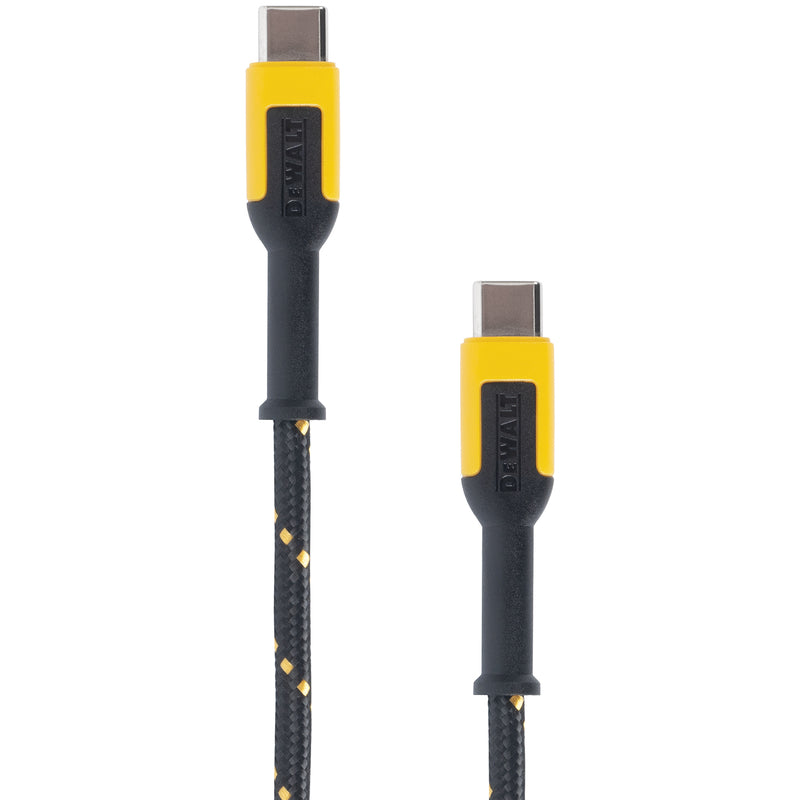 DEWALT - DeWalt Type C to Type C Cable 6 ft. Black/Yellow