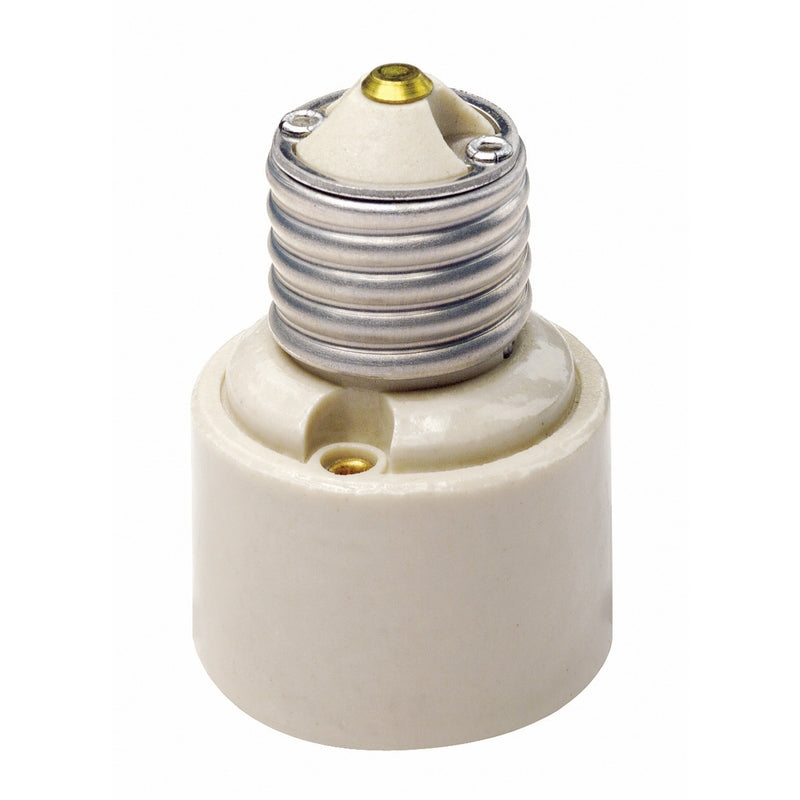 LEVITON - Leviton Porcelain Incandescent Medium Base Socket Adapter 1 pk