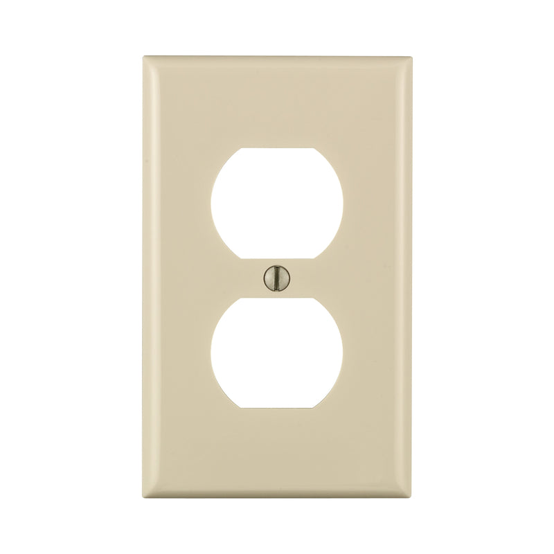 LEVITON - Leviton Light Almond 1 gang Thermoset Plastic Duplex Wall Plate 1 pk