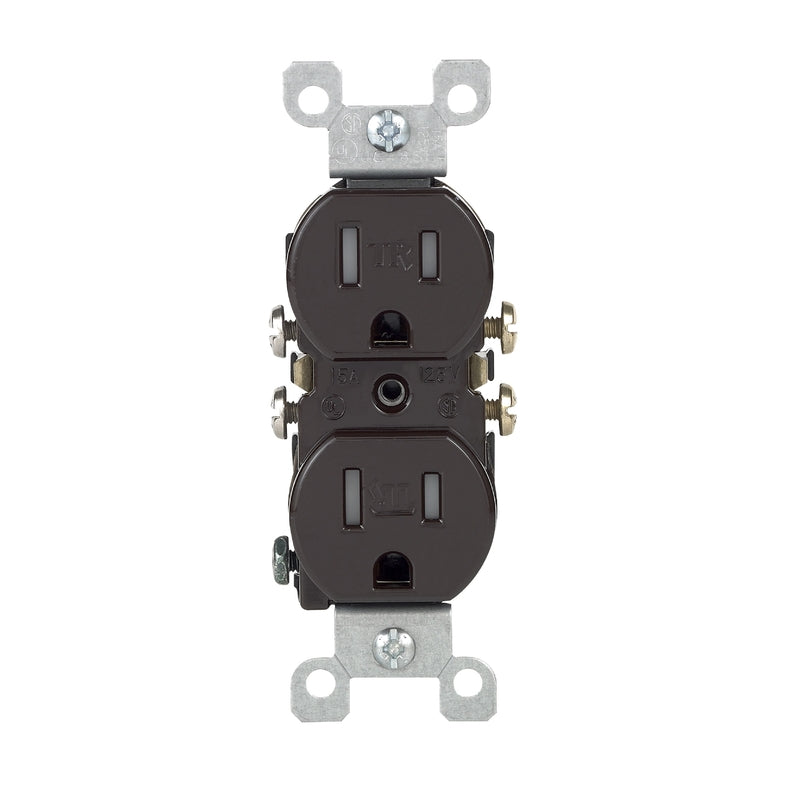 LEVITON - Leviton 15 amps 125 V Duplex Brown Outlet 5-15R 1 pk [T5320-000]