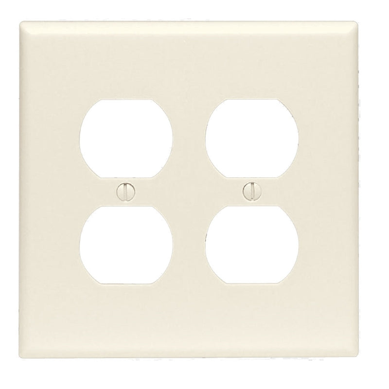 LEVITON - Leviton Light Almond 2 gang Thermoset Plastic Duplex Wall Plate 1 pk