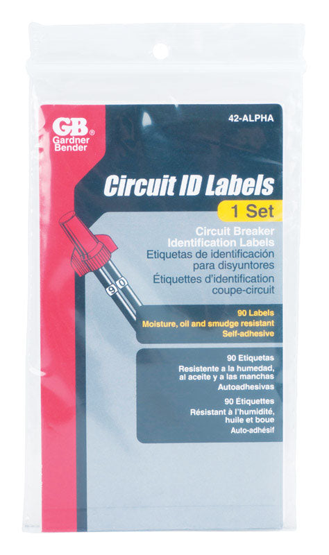 GARDNER BENDER - Gardner Bender Circuit Breaker Panel Marker 1 pk