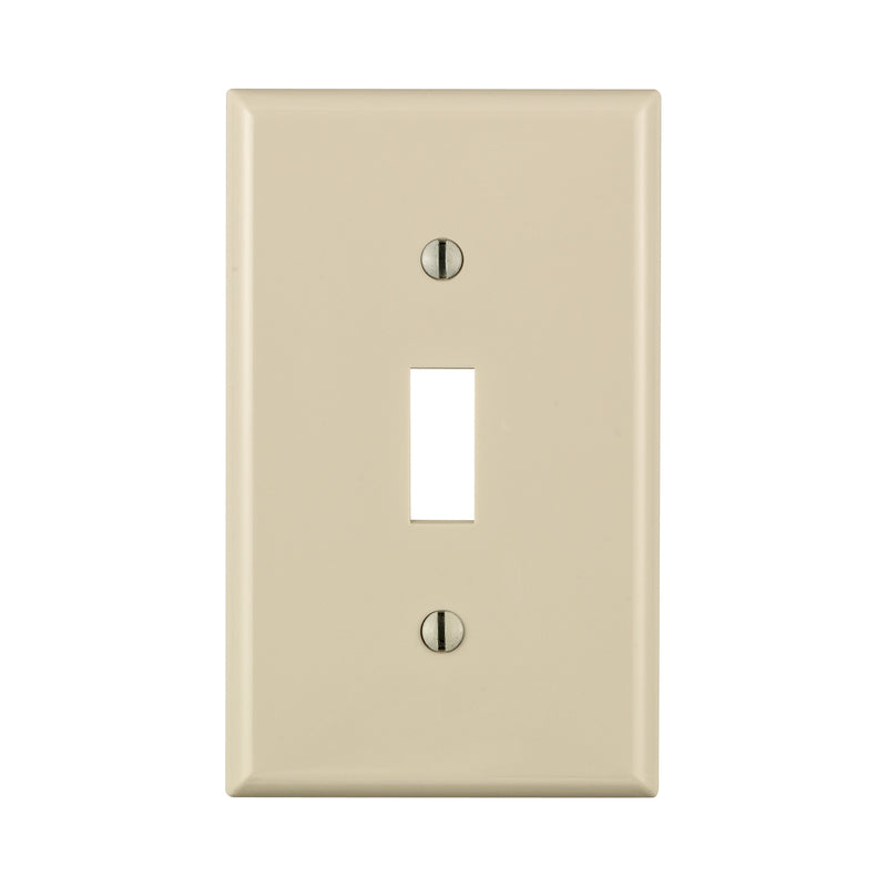 LEVITON - Leviton Light Almond 1 gang Nylon Toggle Wall Plate 1 pk