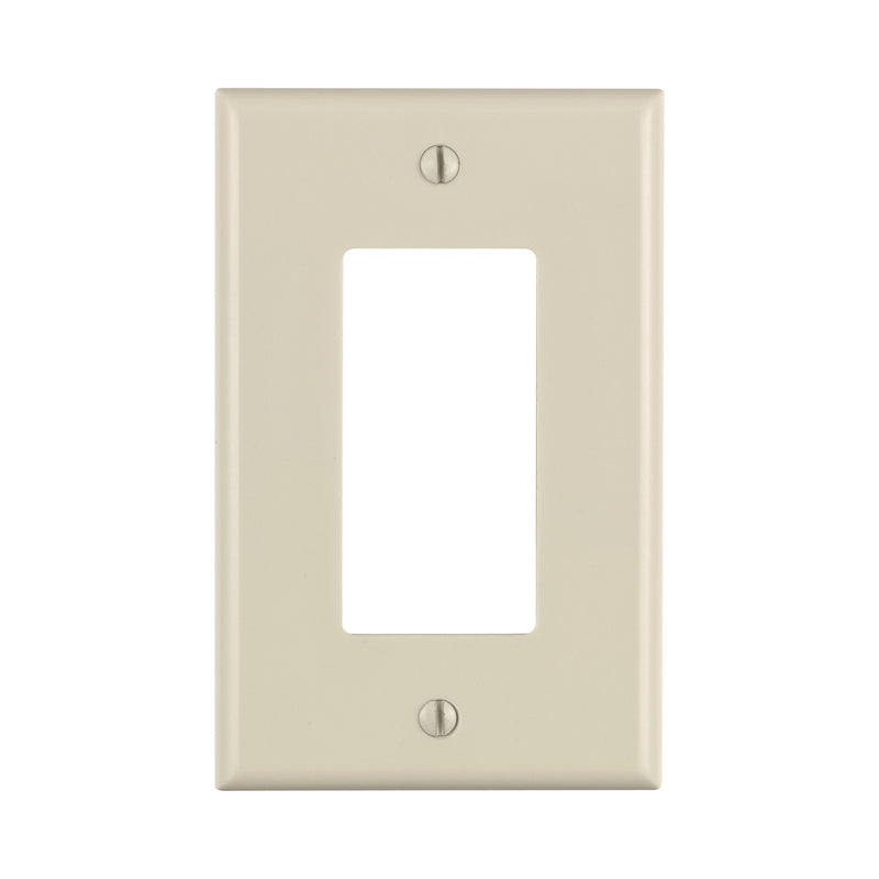 LEVITON - Leviton Light Almond 1 gang Thermoset Plastic Decorator Wall Plate 1 pk