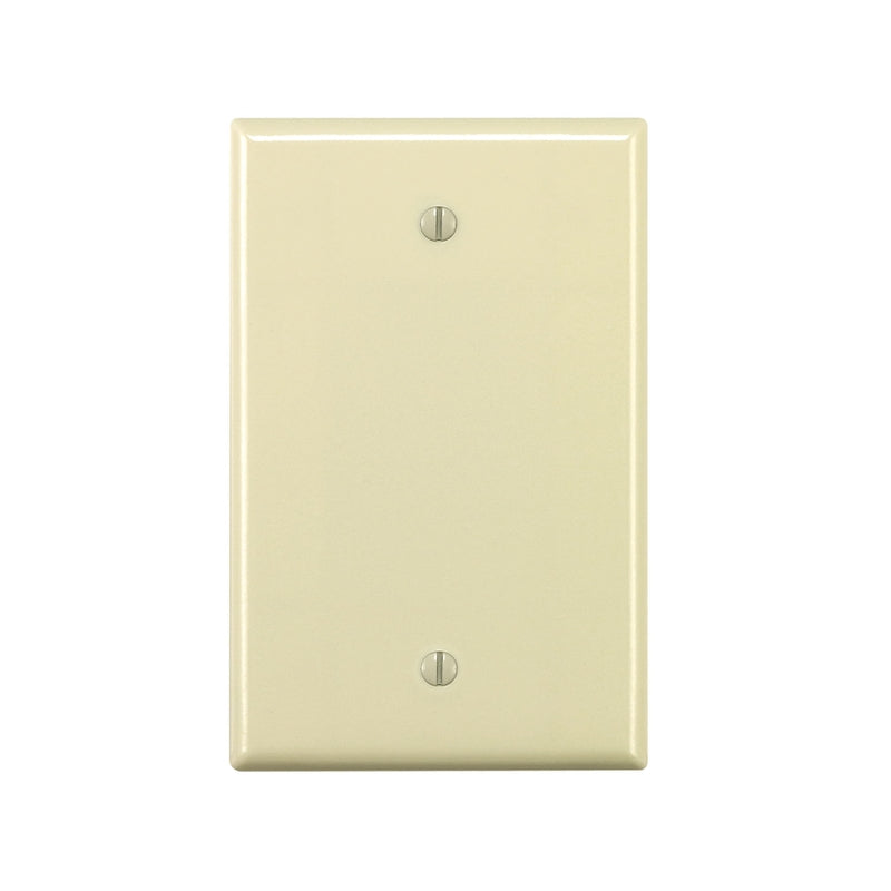 LEVITON - Leviton Light Almond 1 gang Thermoset Plastic Blank Wall Plate 1 pk [80514-00T]