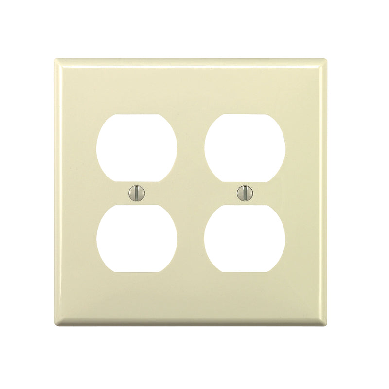 LEVITON - Leviton Light Almond 2 gang Nylon Duplex Wall Plate 1 pk