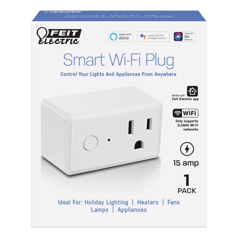 FEIT - Feit Smart Home Commercial and Residential Plastic Smart WiFi-Smart Plug-in 1-15R