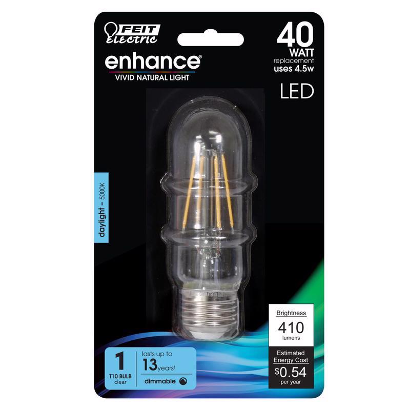 FEIT - Feit Enhance T10 E26 (Medium) LED Bulb Daylight 40 Watt Equivalence 1 pk