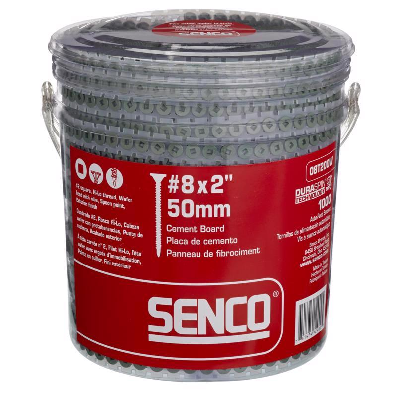 SENCO - Senco Duraspin No. 8 Sizes X 2 in. L Square Wafer Head Cement Board Screws 1000 pk