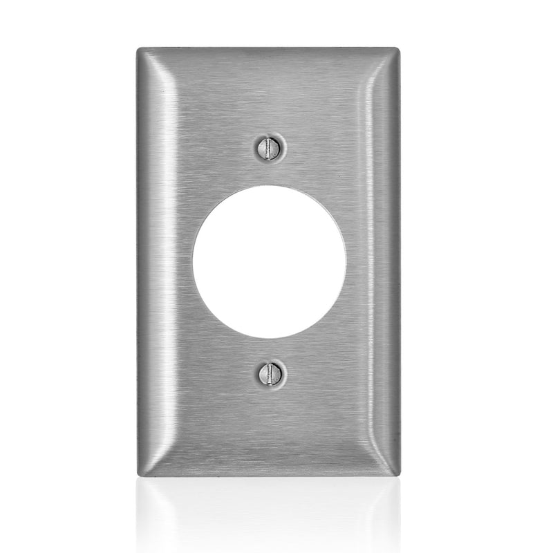 LEVITON - Leviton C-Series Stainless Steel 1 gang Metal Single Outlet Wall Plate 1 pk [SL721-000]