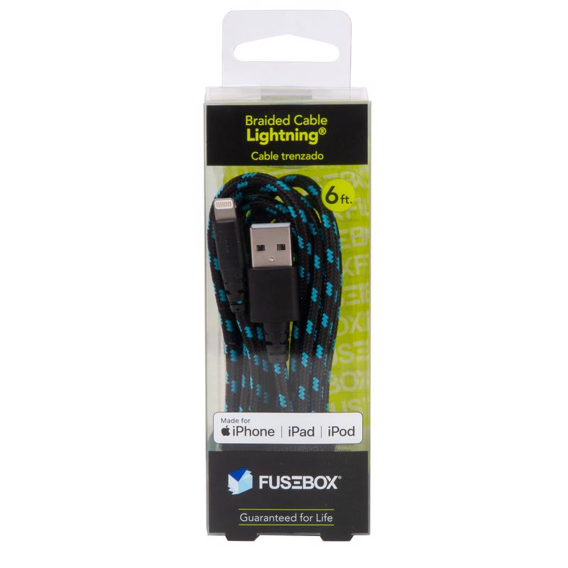 FUSEBOX - Fusebox Lightning to USB-C Cable 6 ft. Black [131 0223 FB2]