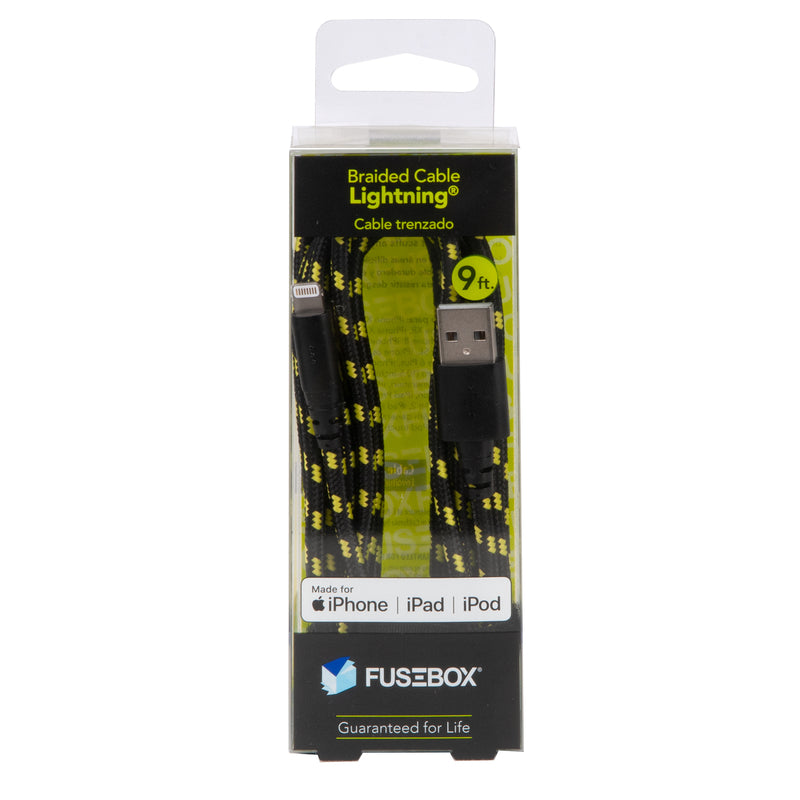 FUSEBOX - Fusebox Lightning to USB Cable 9 ft. Black