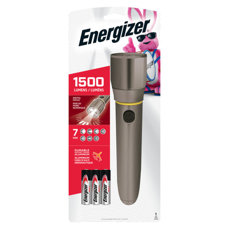 ENERGIZER - Energizer 1500 lm Silver LED Flashlight AA Battery