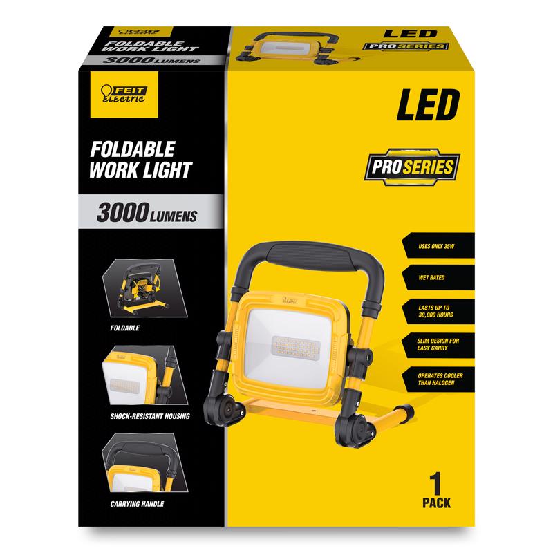 FEIT - Feit Pro Series 3000 lm LED Corded Stand (H or Scissor) Work Light [WORK3000XLPLUGF]