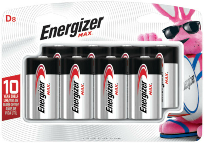 ENERGIZER - Energizer Max D Alkaline Batteries 8 pk Carded