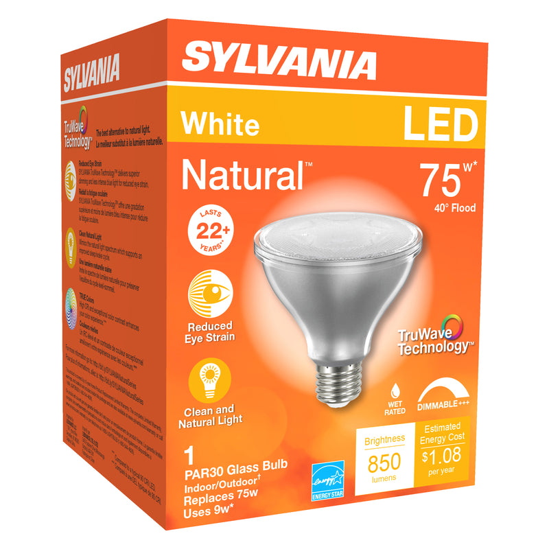 SYLVANIA - Sylvania Natural PAR30 E26 (Medium) LED Bulb White 75 Watt Equivalence 1 pk