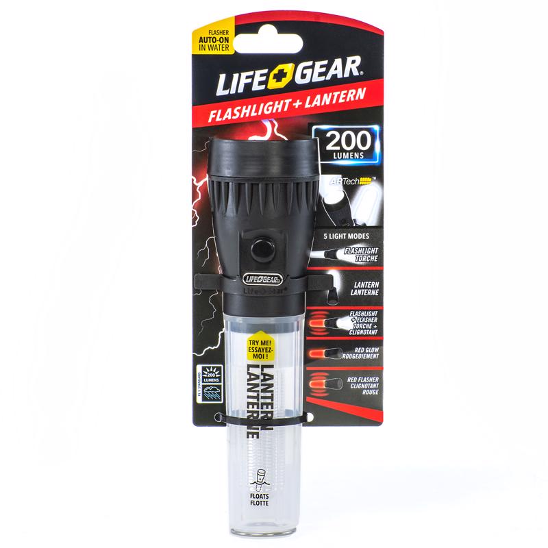 LIFE+GEAR - Life+Gear AR Tech 200 lm Black/White LED Flashlight Lantern AA Battery