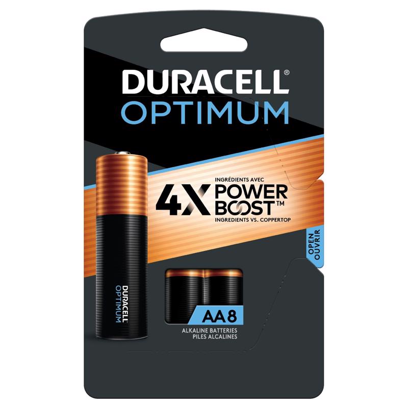 DURACELL - Duracell Optimum AA Alkaline Batteries 8 pk Carded