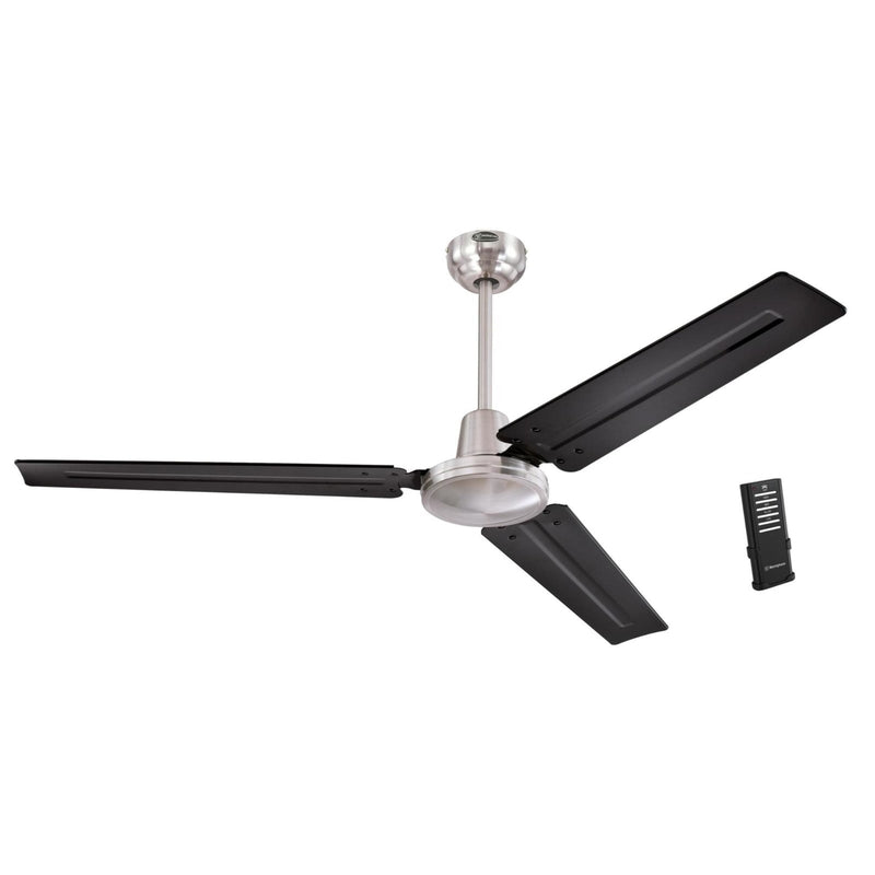 WESTINGHOUSE - Westinghouse Jax 56 in. Brushed Nickel Black Indoor Ceiling Fan