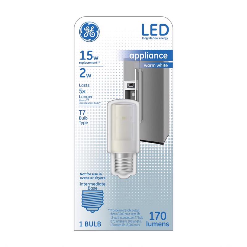 GE - GE T7 E17 (Intermediate) LED Bulb Warm White 15 Watt Equivalence 1 pk