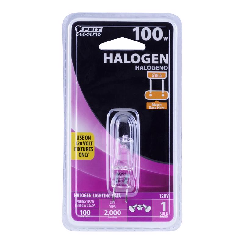 FEIT - Feit 100 W T4 Tubular Halogen Bulb 1600 lm Warm White 1 pk [BPQ100/8.6/RP]