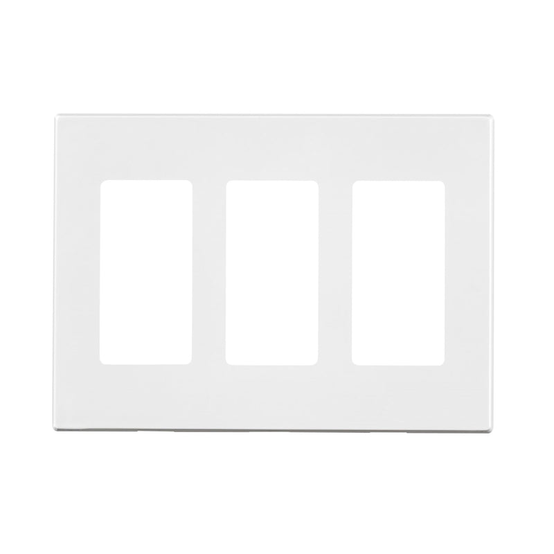 LEVITON - Leviton Decora Plus White 3 gang Polycarbonate Decorator Screwless Wall Plate 1 pk [80311-0SW]