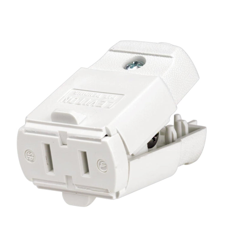 LEVITON - Leviton Residential Thermoplastic Non-Grounding/Straight Blade Connector 1-15R 20-16 AWG 2 Pole 2 Wi