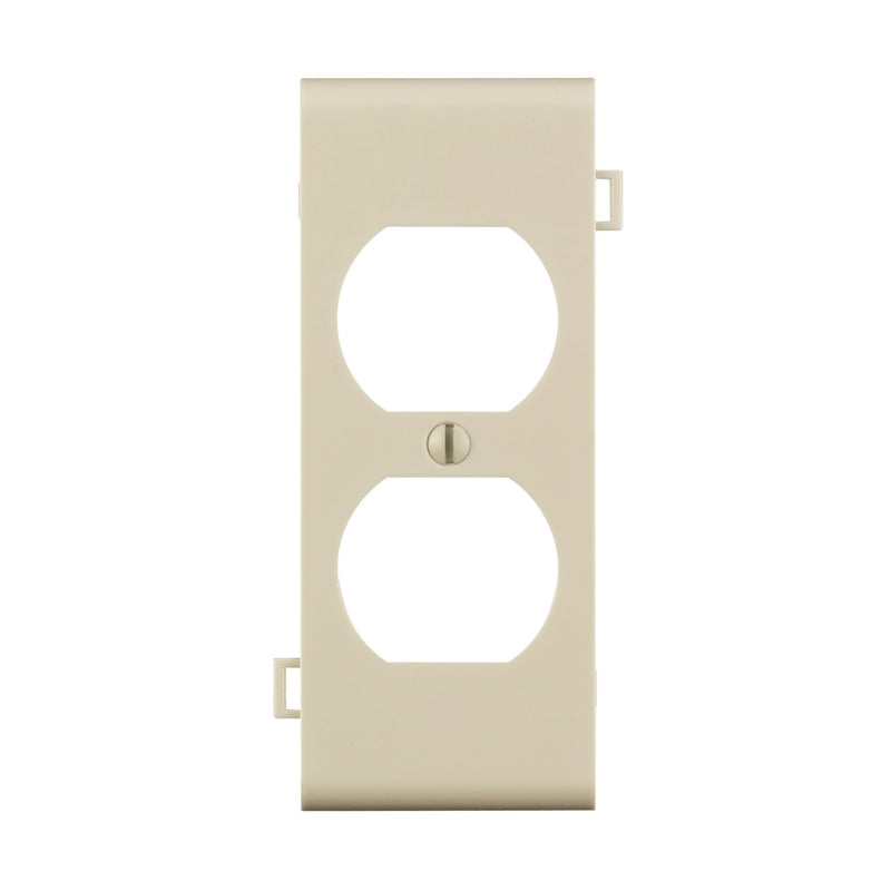 LEVITON - Leviton Light Almond 1 gang Thermoplastic Nylon Duplex Sectional End Wall Plate 1 pk [0PSC8-00T]