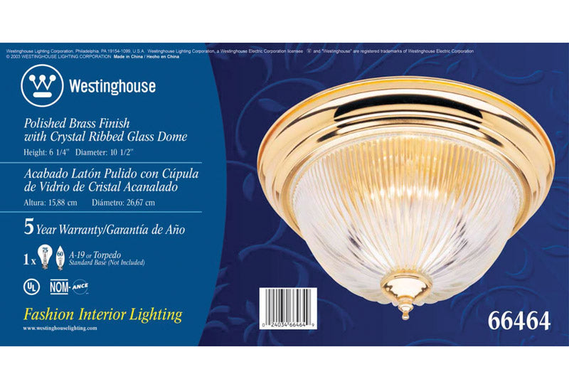 WESTINGHOUSE - Westinghouse 6-1/4 in. H X 11 in. W X 11 in. L Ceiling Light