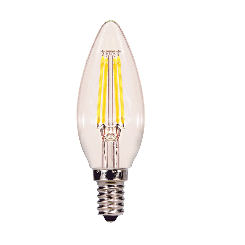 SATCO - Satco B11 E12 (Candelabra) LED Bulb Natural Light 40 Watt Equivalence 2 pk