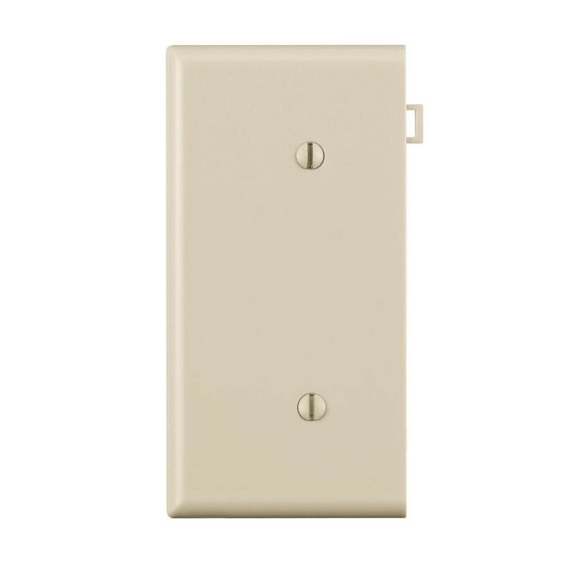 LEVITON - Leviton Light Almond 1 gang Thermoplastic Nylon Blank Sectional End Wall Plate 1 pk