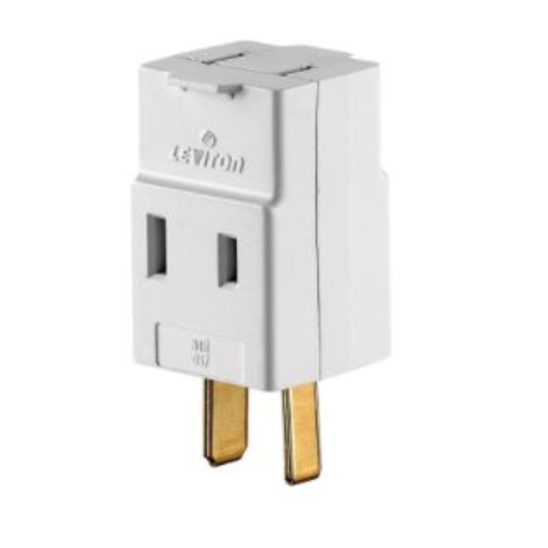LEVITON - Leviton Non-Grounded 3 outlets Outlet Adapter 1 pk