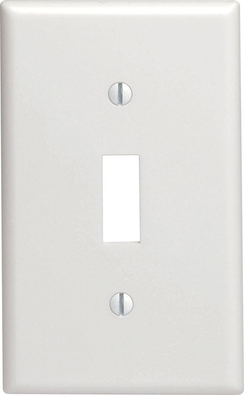 LEVITON - Leviton White 1 gang Nylon Toggle Wall Plate 1 pk - Case of 20