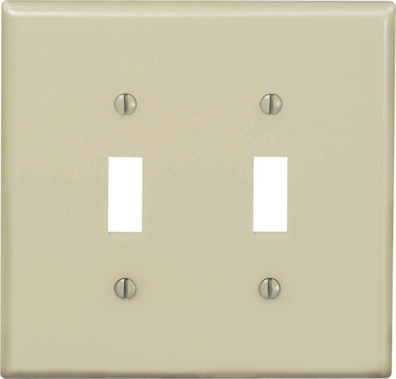 LEVITON - Leviton Ivory 2 gang Nylon Toggle Wall Plate 1 pk - Case of 25 [00PJ2-00I]