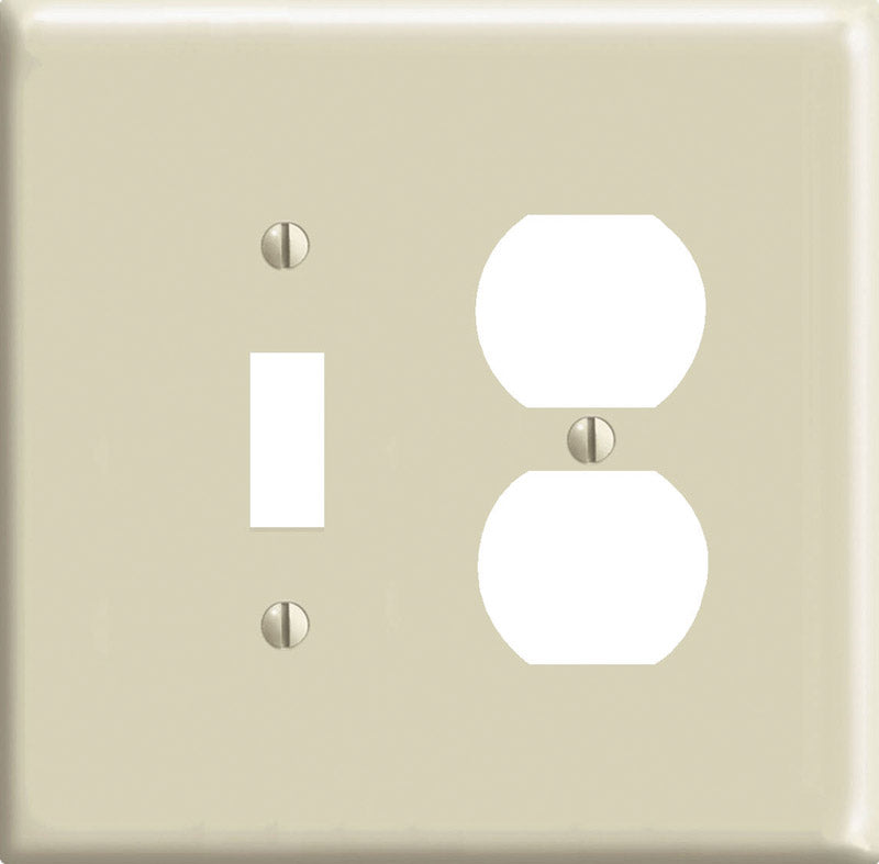 LEVITON MFG. CO., IN - Leviton Ivory 2 gang Nylon Duplex/Toggle Wall Plate 1 pk - Case of 25 [0PJ18-00I]