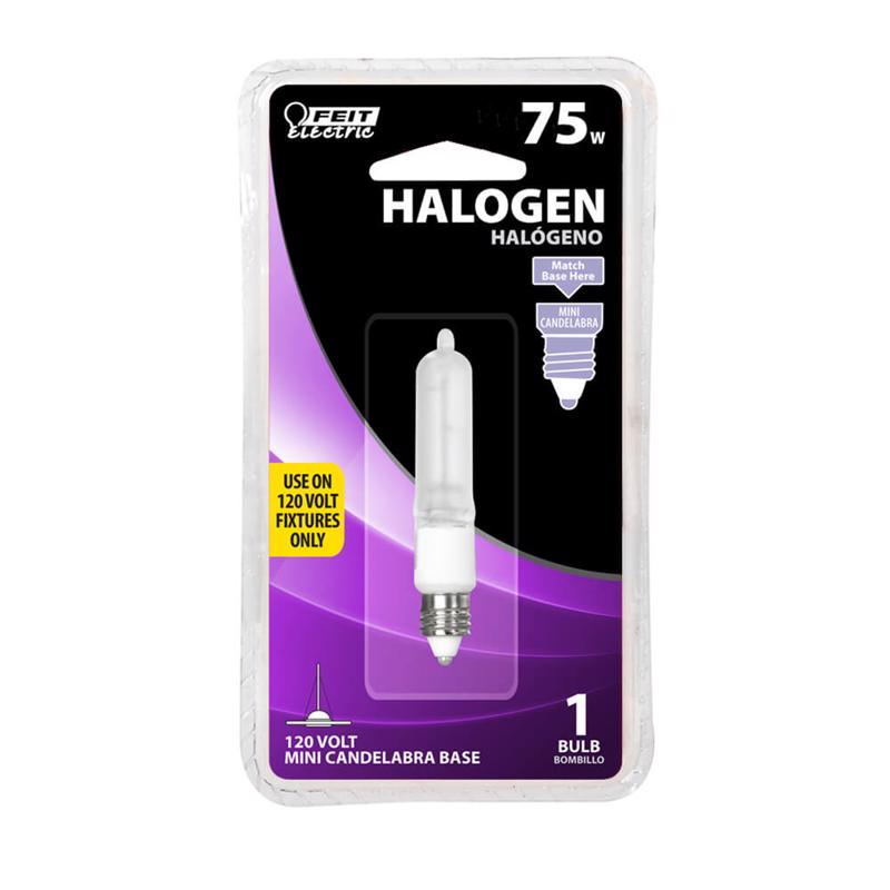 FEIT - Feit 75 W T4 Tubular Halogen Bulb 1050 lm Warm White 1 pk [BPQ75/CL/MC/RP]