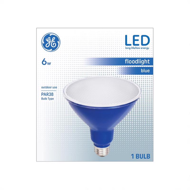 GE - GE PAR 38 E26 (Medium) LED Floodlight Bulb Blue 1 pk