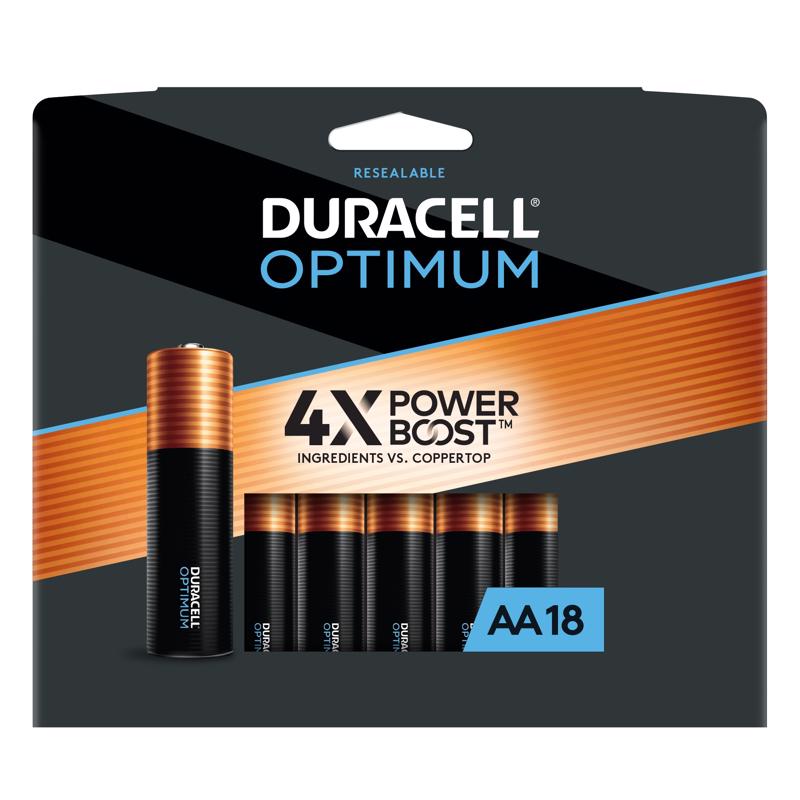 DURACELL - Duracell Optimum AA Alkaline Batteries 18 pk Carded