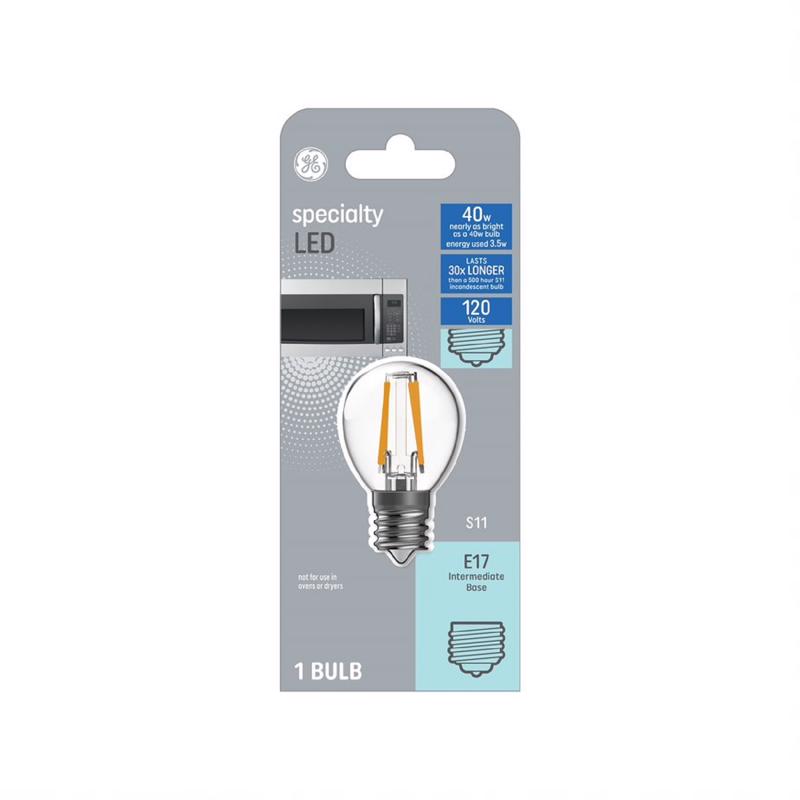 GE - GE S11 E17 (Intermediate) LED Bulb Soft White 40 Watt Equivalence 1 pk