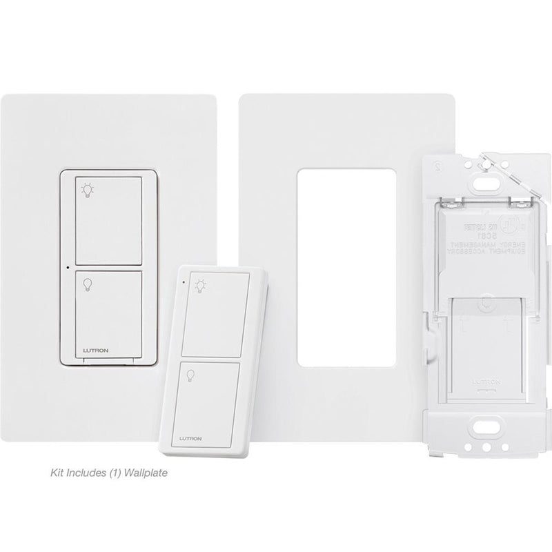 LUTRON - Lutron Caseta 5 amps 3-Way Yes Switch White 1 pk