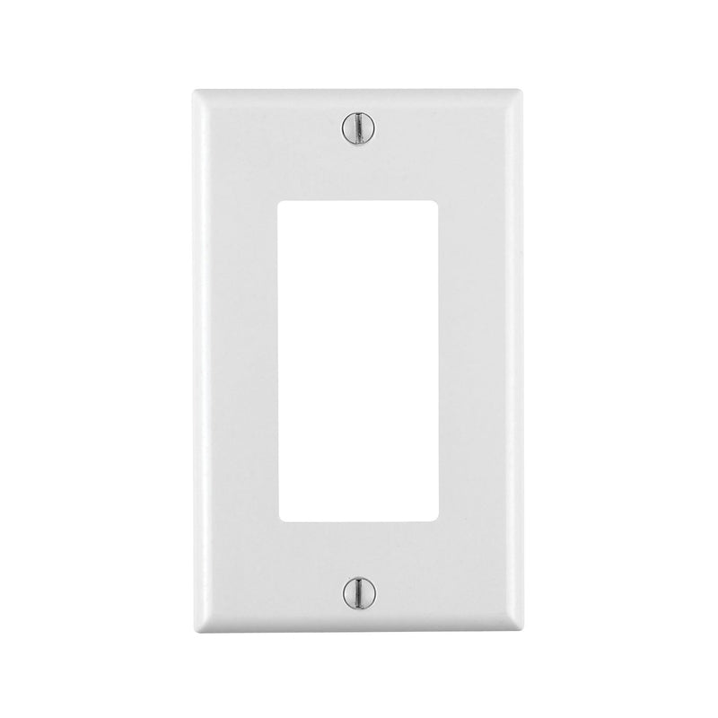 LEVITON - Leviton White 1 gang Thermoset Plastic Wall Plate 1 pk