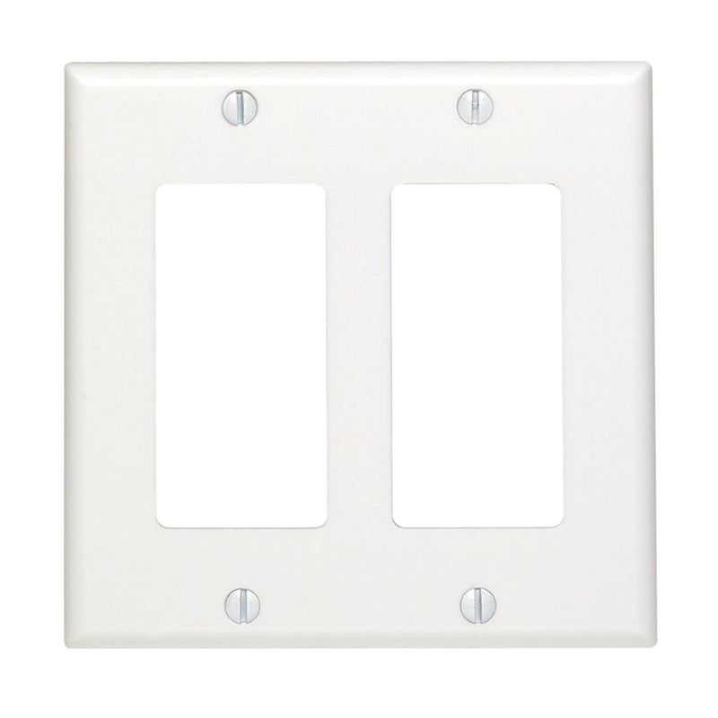 LEVITON - Leviton Decora White 2 gang Thermoset Plastic Decorator Wall Plate 1 pk - Case of 50 [80409-2AW]