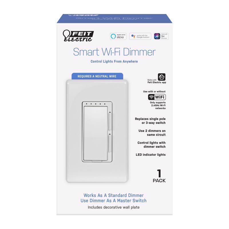 FEIT - Feit Smart Home White 150 W Smart Dimmer Switch 1 pk