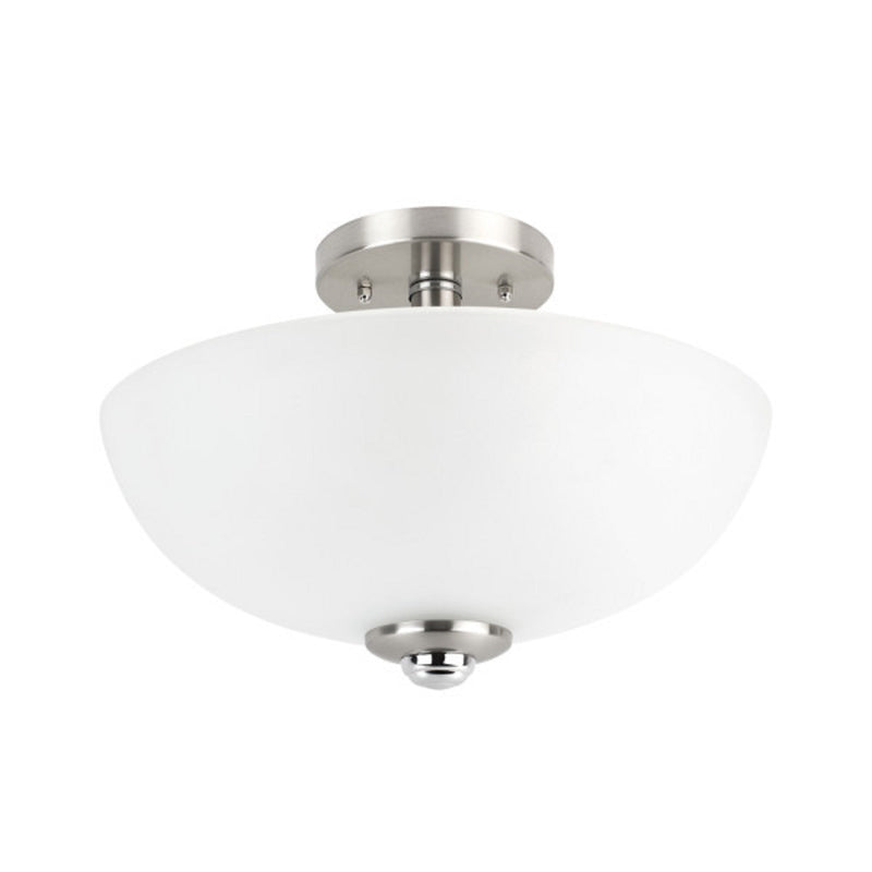 GLOBE ELECTRIC - Globe Electric Hudson 8.25 in. H X 13 in. W X 13 in. L Brushed Nickel Ceiling Light