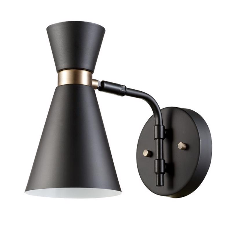 GLOBE ELECTRIC - Globe Electric Belmont 1-Light Satin Black Hourglass Wall Sconce