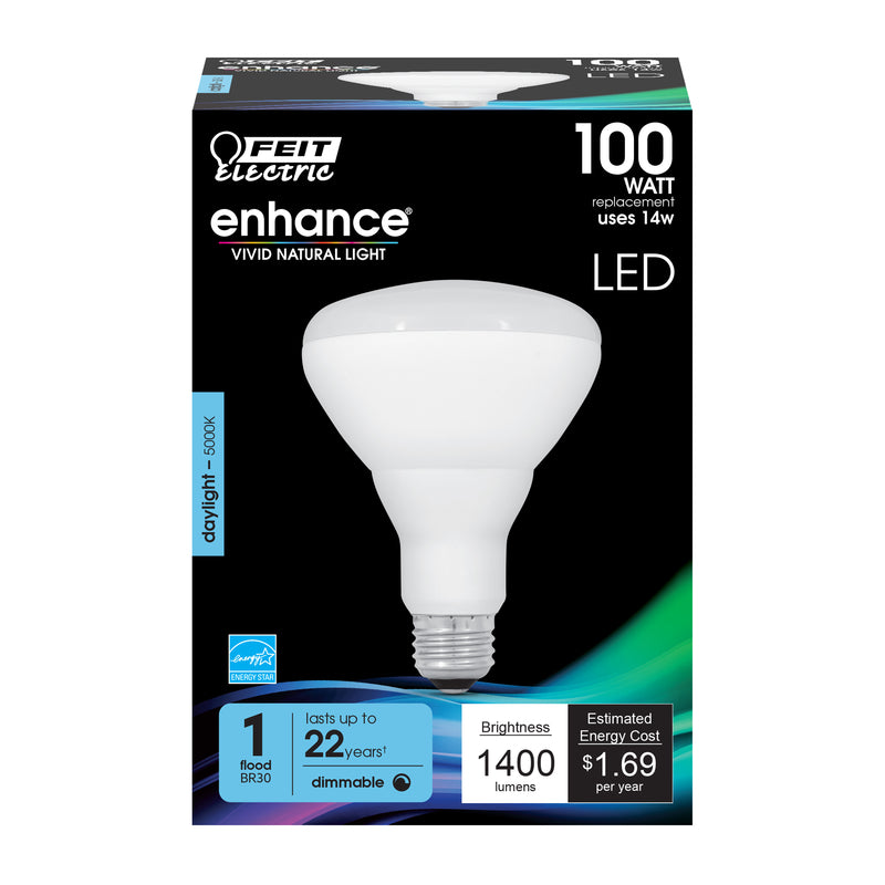 FEIT - Feit BR30 E26 (Medium) LED Bulb Daylight 100 Watt Equivalence 1 pk