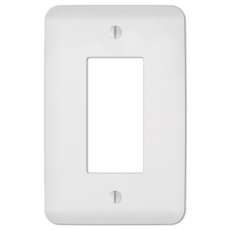 AMERELLE - Amerelle Capri Paintable Textured White 1 gang Stamped Steel Decorator Wall Plate 1 pk