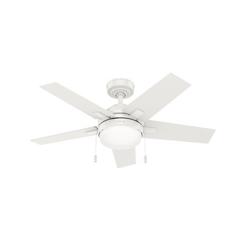 HUNTER - Hunter Bartlett 44 in. White LED Indoor Ceiling Fan